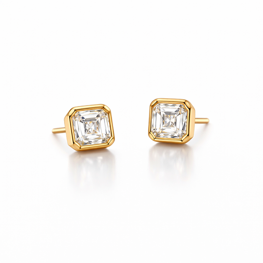Luna Square Studs