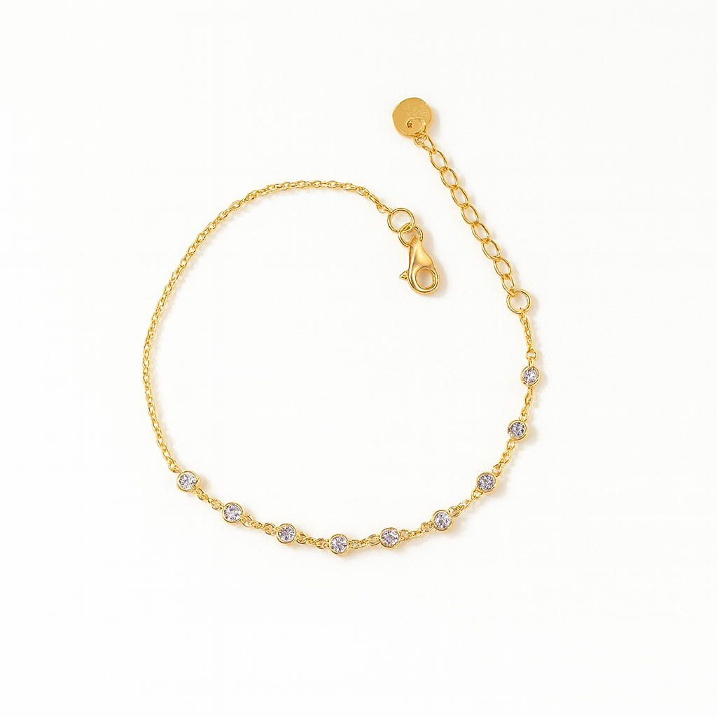 Radiant Row Gold Vermiel Bracelet