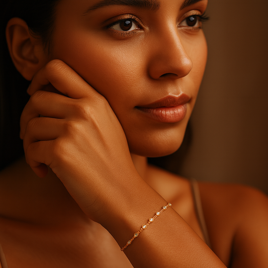 Radiant Row Gold Vermiel Bracelet