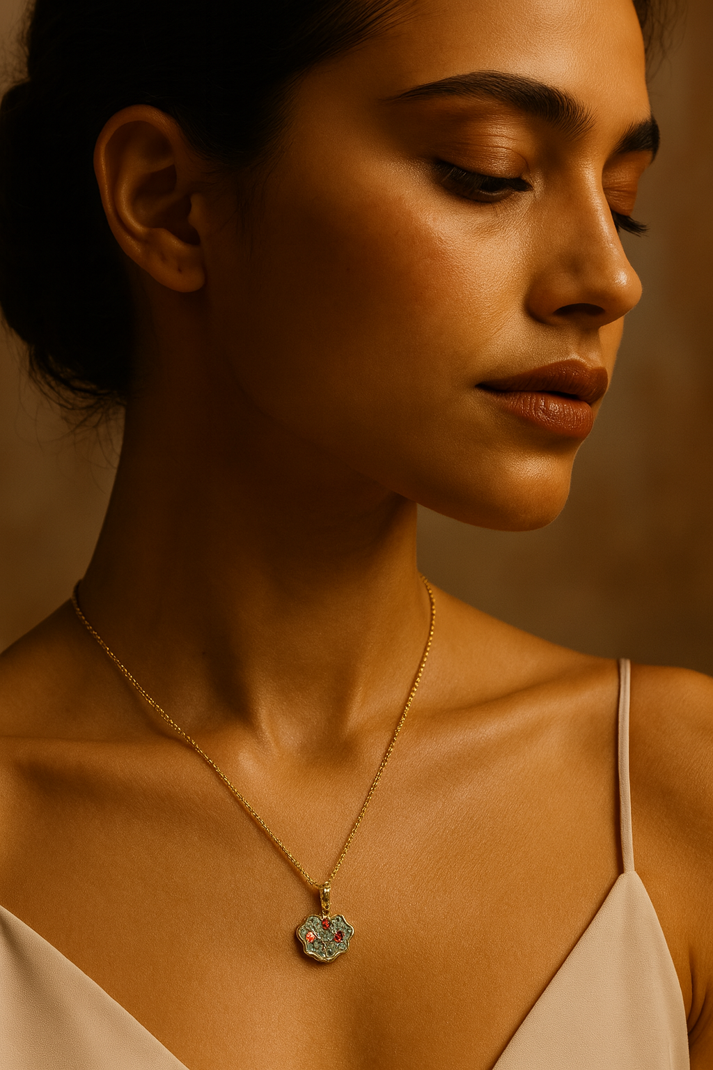 Aurelia Bloom - The Gold Vermil Pendant