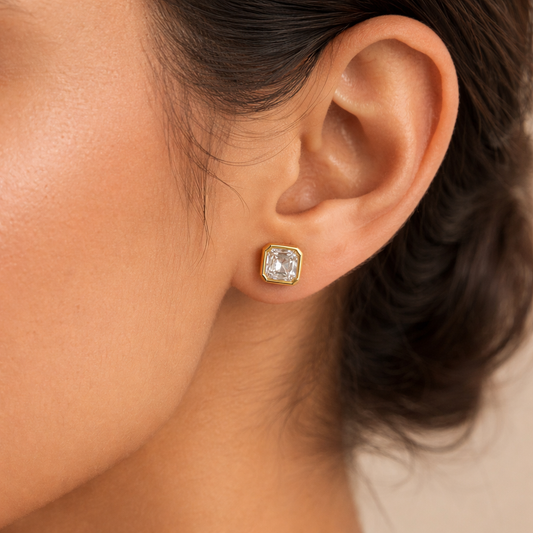 Luna Square Studs