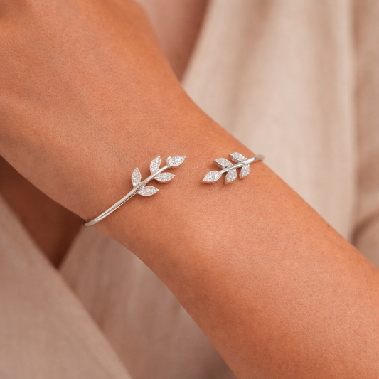 Silver Vine Grace Cuff