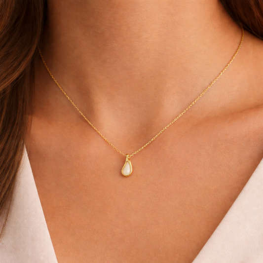 Celeste Pearl Drop Necklace