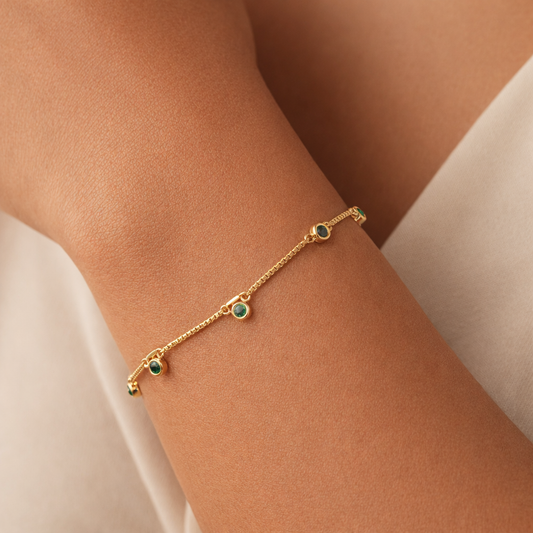 Emerald Drop Bracelet