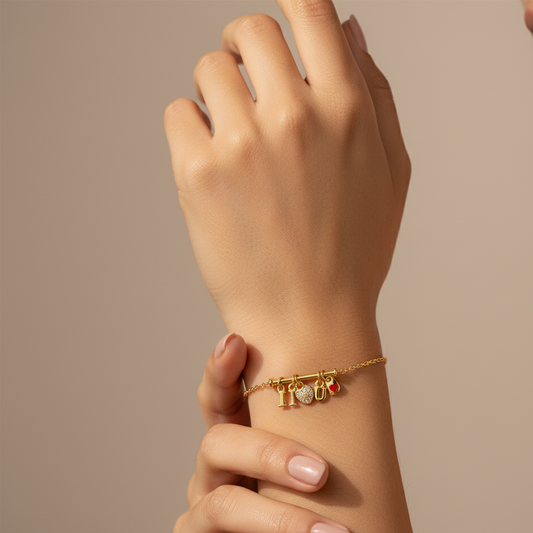 Eternal Embrace Charm - Gold Vermeil Bracelet