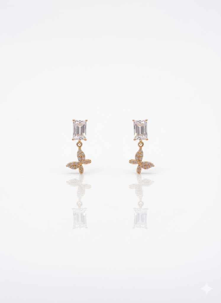 Flutter Bagguete Drop Earrings