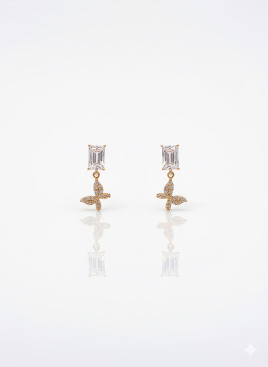 Flutter Bagguete Drop Earrings